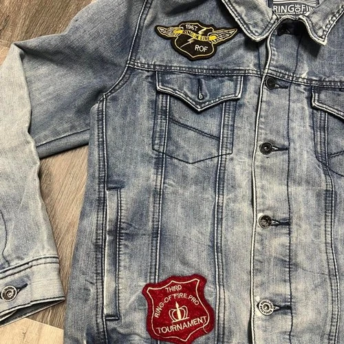 Ring Of Fire Patched Denim Jacket image 3
