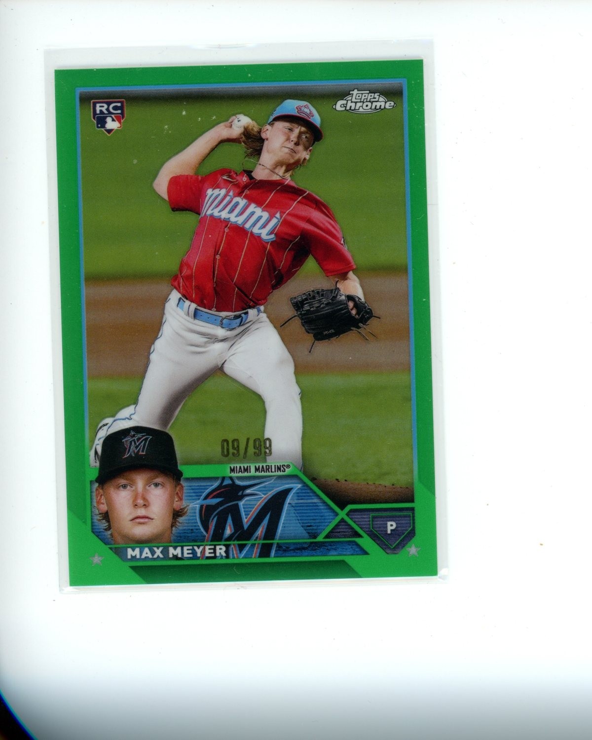 2023 Topps Chrome Green Refractor #104 Max Meyer Rookie RC #d 9/99