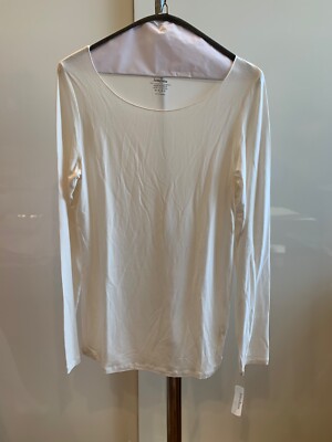 Majestic Paris for Neiman Marcus White Long Sleeve Lounge Top Size 4 NWT