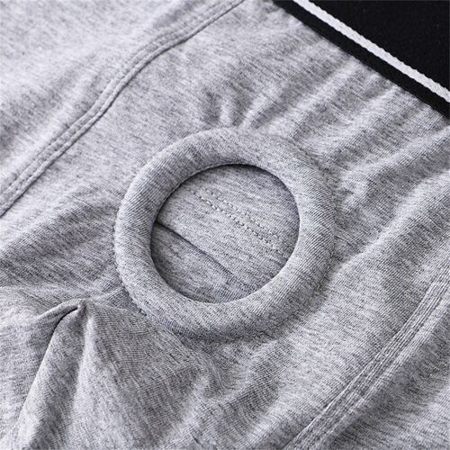 Herren Unterhose Open Pouch Loch Boxershorts Cockring Baumwolle Unterwäsche Boxershorts - Bild 13 von 45