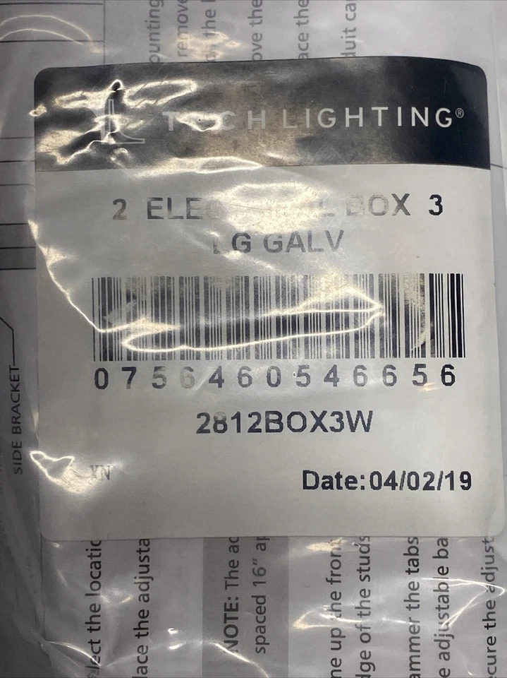 TECH LIGHTING 2812BOX3W Sealed In It’s Original Packaging - Image 4 of 4