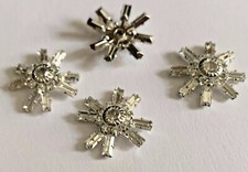6pc Swarovski Crystal Baguette Cluster Findings Rhinestones Rhodium Overlay