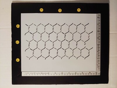 Chicken Wire Chain Link Fence 11'' x 8.5'' Custom Stencil FAST FREE SHIPPING