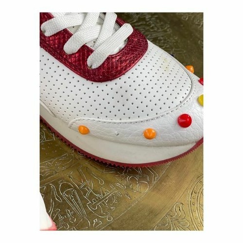 Sneakers Desigual Galaxy Candy bianche rosse borchie plateau arcobaleno funky street - Foto 5 di 12