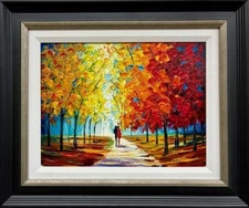 Slava Ilyayev  "Saturday Stroll" Hand Signed & Embellished Ltd Edition on Wood