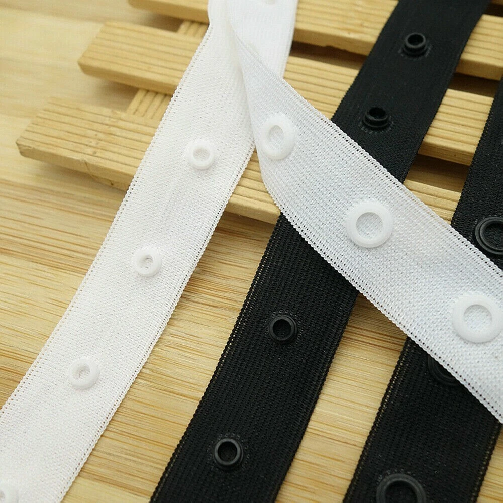 1m Snap Fasteners Spacing Tape Trim Plastic Popper Buttons Fastening Sewing  Long | eBay