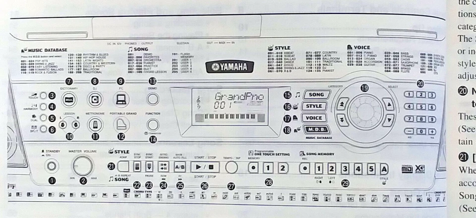 Yamaha PSR-290 Portatone Electronic Keyboard Original User's Owner's Manual Book - Image 3 of 3