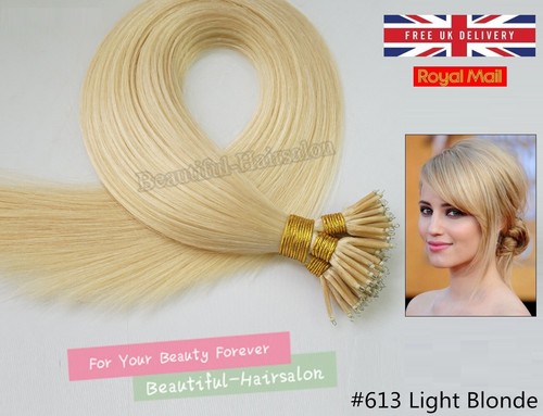 7A 20'' 1g/s Nano Ring Double Drawn Armenian/Indian Remy Human Hair Extensions - Picture 32 of 46