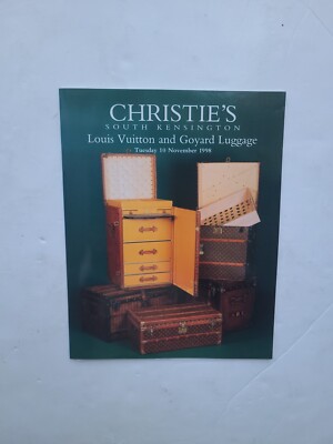LOUIS VUITTON & GOYARD LUGGAGE TRUNKS SUITCASES CHRISTIE'S 1998 Scarce