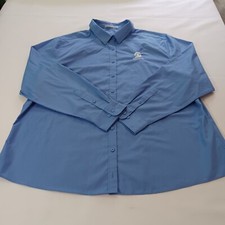 SONOCO Shirt Port Authority Men's Blue Button-Up Employee Measured Chest 52"