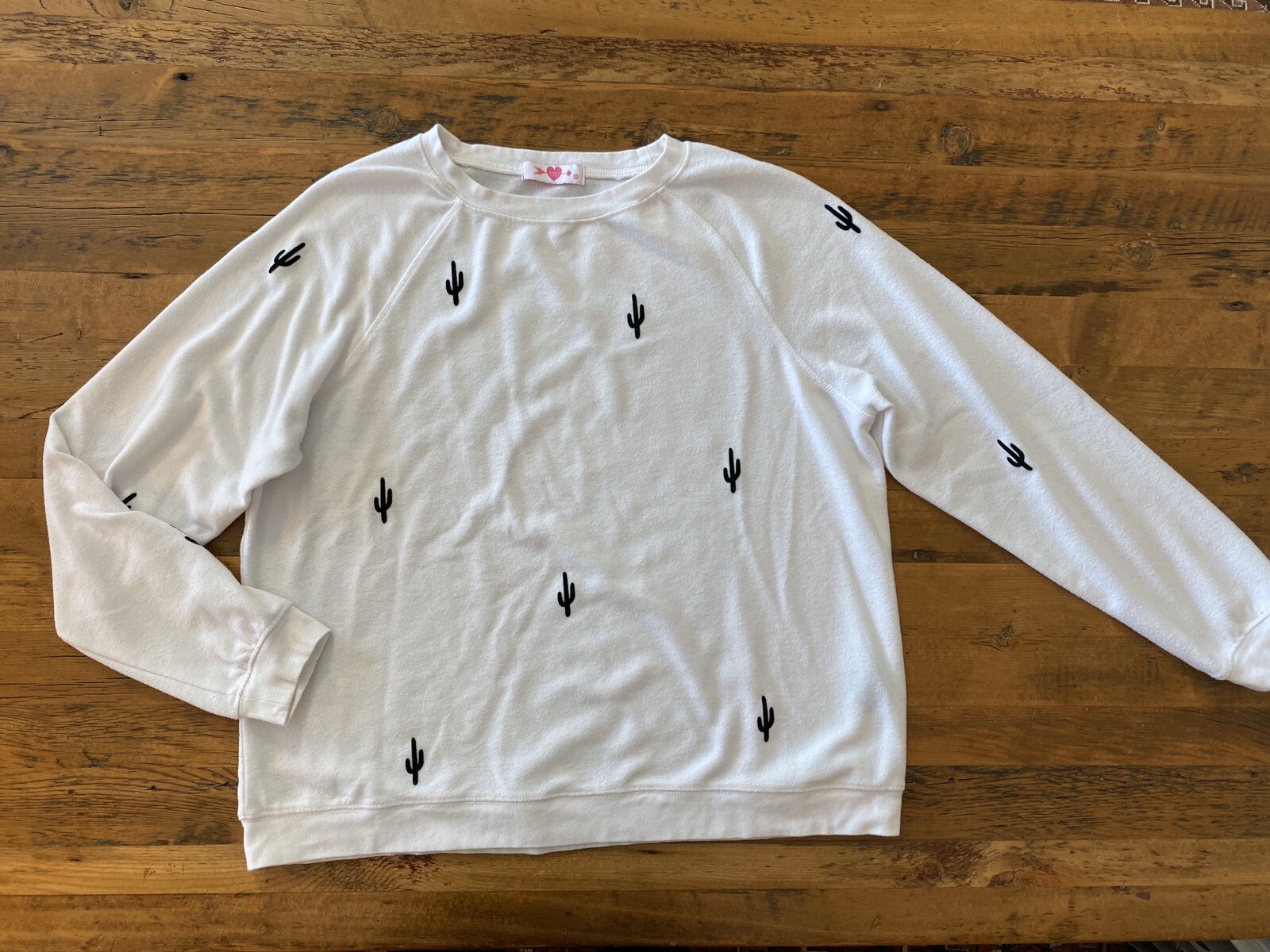 Cactus Print Sweater Sweatshirt Womens 
