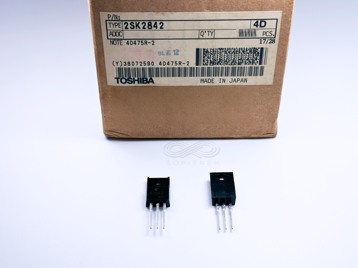5PCS 2SK2842 K2842 Toshiba N-Channel MOSFET 500V 12A 0.4Ohm 40W TO