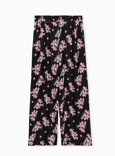 Torrid Floral Crinkle Gauze Wide Leg 