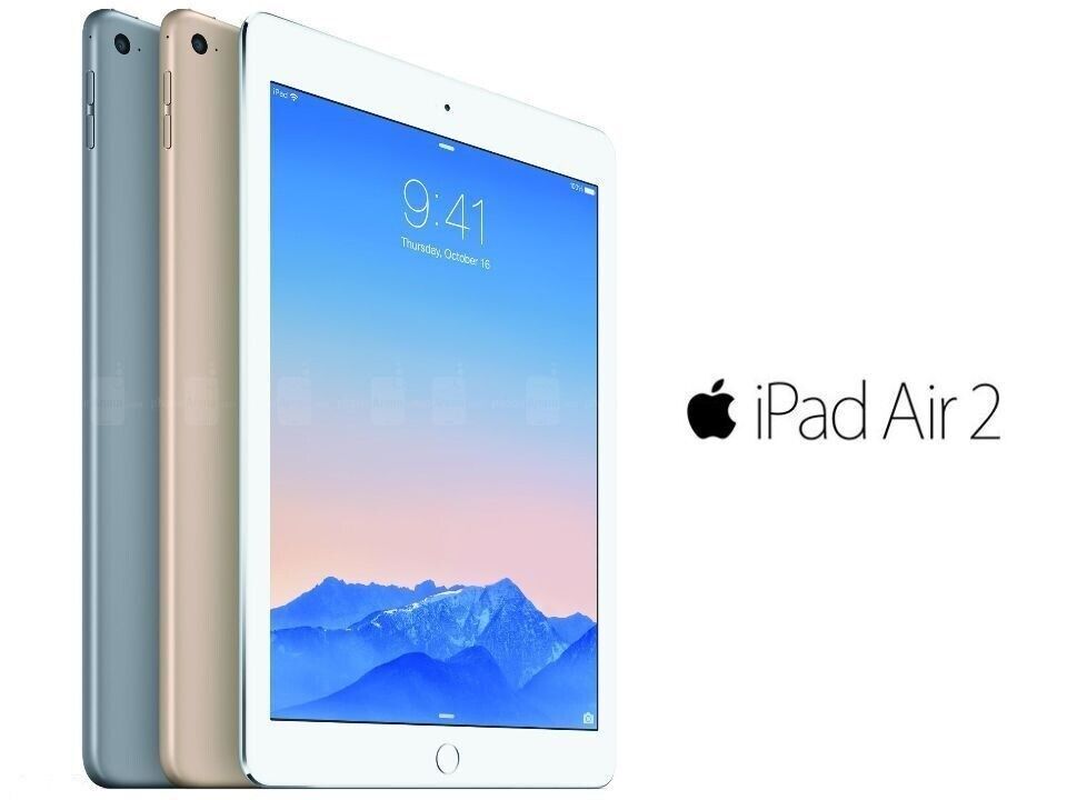 Apple iPad Air 2 2nd gen 16GB 32GB 64GB 128GB, Wi-Fi, 9.7in - Good