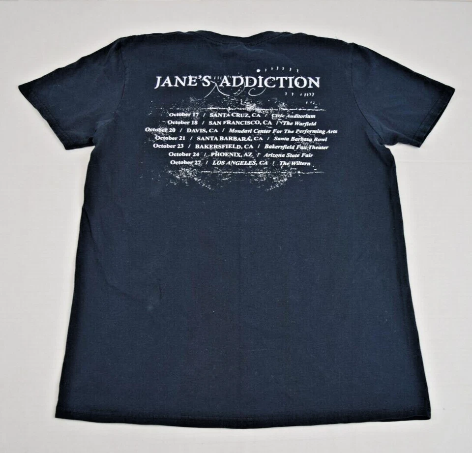 Camiseta Vintage Banda Janes Addiction 2012 Tour Talla M Glidan Negra Suave Elastizada Foto 2 de 4
