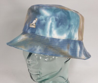 KANGOL Tie Dye Bucket Hat Fischerhut Schlapp Hut Stoff Baumwolle Earth Tone Neu