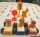 Vintage Fisher Price Little People Car Traffic Sign Lot GUC Free Shipping
