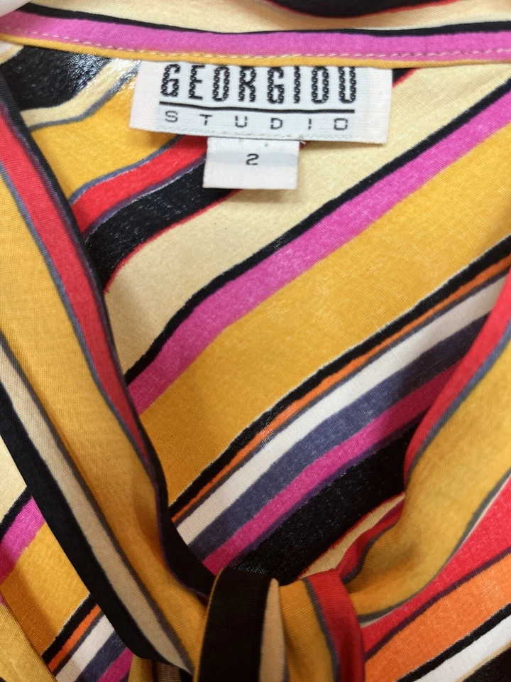 Georgiou Studio Geometric Blouse Size 2  - Image 2 of 2