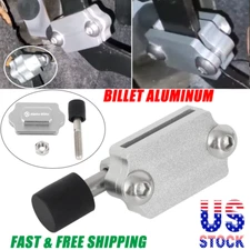 Universal Billet Adjustable Race Clutch Pedal Petal Stopper Plate Bracket Crank