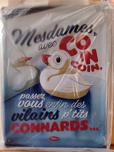 Plaque Métal Publicitaire Humoristique Rectangulaire - Réédition Déco Cadeau