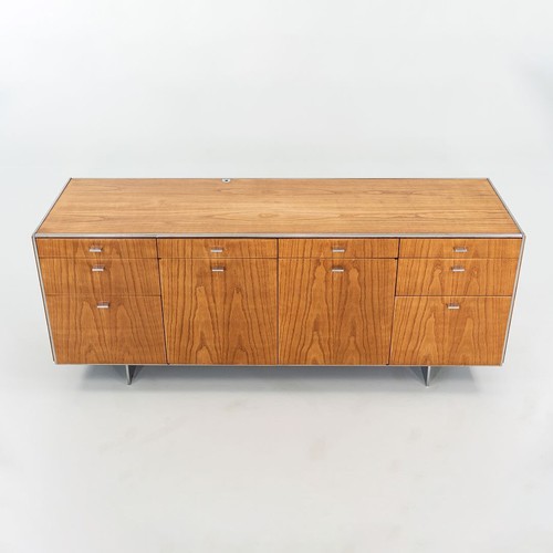 1970s Davis Allen of SOM Custom Oak / Chrome Credenza General Fireproofing Co. - Bild 4 von 12