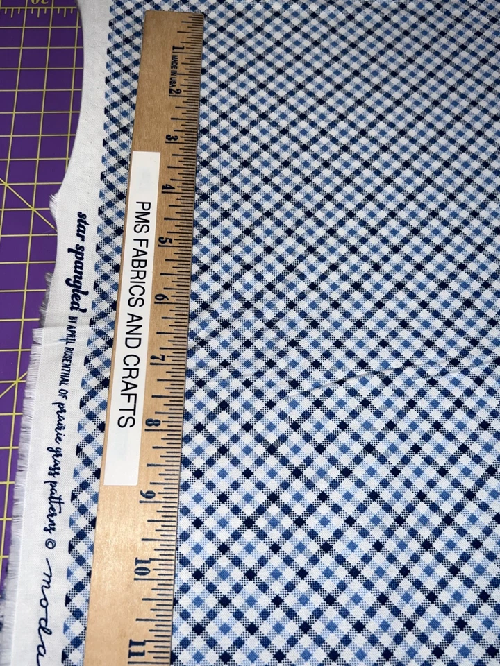 MODA Star Spangled Banner 100% tela algodón patio 36x44 QOV 24175 12 cuadros Foto 2 de 4