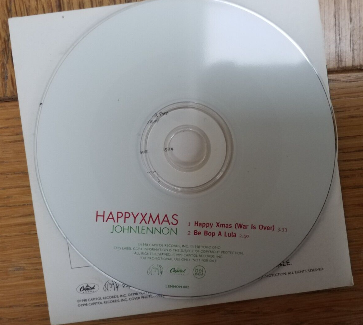 Rare CD Single John Lennon / Happy Xmas (War is Over)/Be Bop A Lula