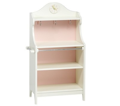 Pottery Barn Kids Classic Kitchen Pie Safe Ivory Pink Cabinet Htf