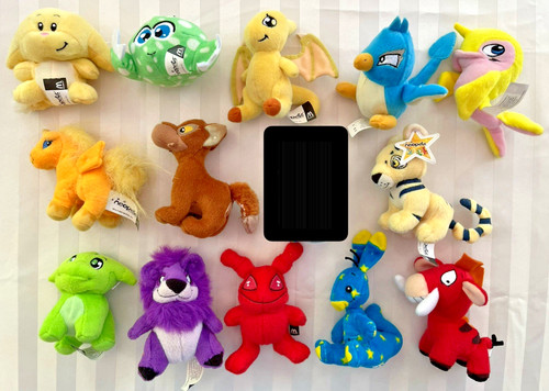 Lot of 13 Vintage Neopets Plushies from McDonald's Happy Meal 2004-2005