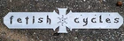Vintage Fetish Cycle Shop Sign Bicycle BMX Signage Metal Fabricated Biker Garage