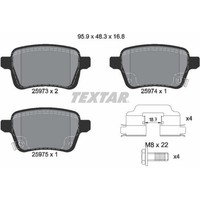 Textar 2597301 Bremsbelagsatz FüR Fiat 500L 351 352