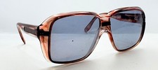 Vintage 76234 Brown Translucent Square Sunglasses FRAMES ONLY Italy