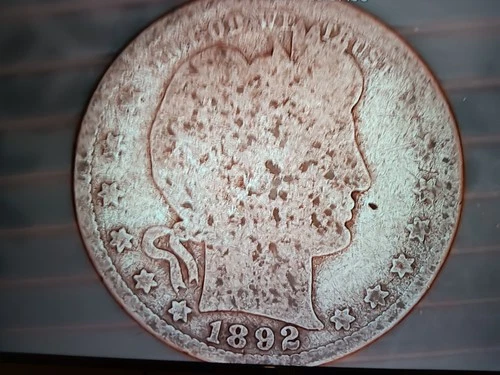 1892-P Barber Silver Quarter