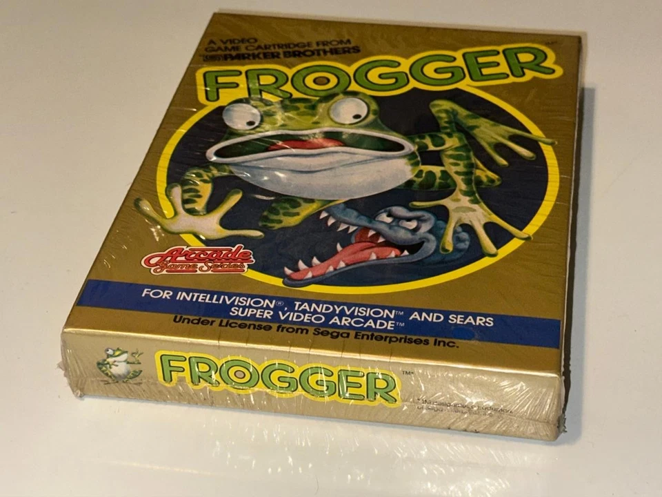 Parker Brothers Frogger (Intellivsion 1983) Gold Box MIB New/Sealed - Image 2 of 4