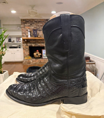 Tecovas Men s Western Boots  THE COLE  Black Caiman - 12.5 EE