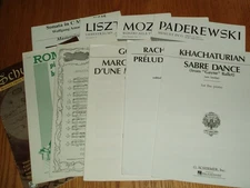 Classical Piano Literature Music Books  Sheets *Intermediate to Advanced *choose