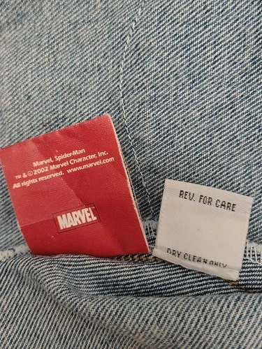 Y2K Spiderman Denim Jacket Vintage 2002 Size XL Marvel Comics image 17