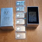 State Vault Brick .999 Fine Silver Bars 1 oz Each, Lot of 6 (6 oz Total)