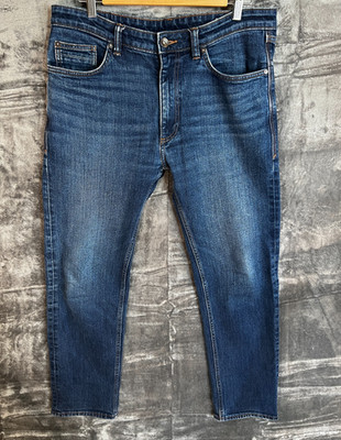 Marks & Spencer St Michael Herren Jeans Größe W34 x L31 Straight Blau M&S Denim