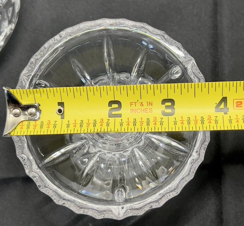 Candelabro Gorham Full Plomo Cristal King Edward Hurricane Corte Diamante 8 3/4" - Imagen 4 de 11