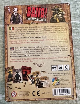 BANG: The Dice Game 3-8 Players 8+ Davinci Games 2016 Complete EUC