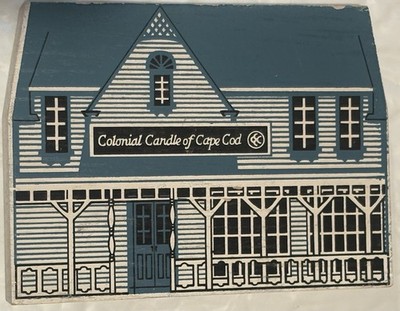 Colonial Candle of Cape Cod Store Wooden Shelf Sitter Building