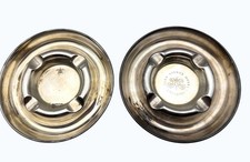 Vintage Silver Plate Ashtrays Set Of 2 Park Avenue Hotel Gothenburg Sweden