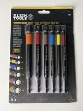Klein Tools 32920G Magnetic Color-Coded Hollow Power Nut Setter 6 Piece Set