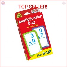 School Zone Multiplication 0-12 Flash Cards: 56 Math Cards, 3rd Grade, 4th Grade