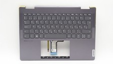 Lenovo Yoga 7 14ARP8 Keyboard Palmrest Top Cover Hungarian Storm Grey 5CB1L48254