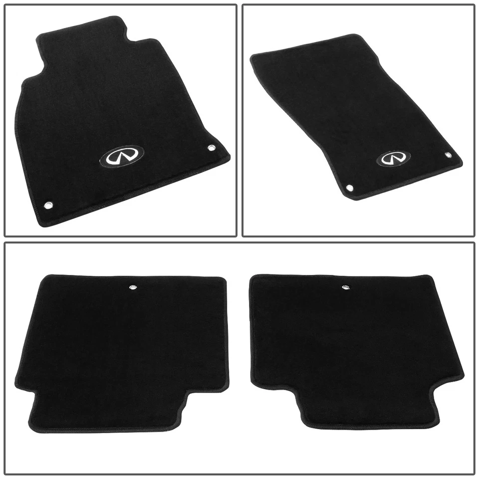 NRG FMR-610-LOGO PARA 2014-2019 INFINITI Q70 JUEGO COMPLETO DE ALFOMBRILLAS 4 PIEZAS DELANTERAS+TRASERAS Foto 3 de 4