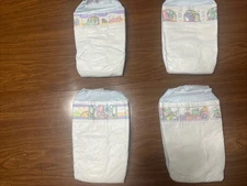 Vintage RARE Huggies Blue PLASTIC Baby Steps For Him SZ 2 Small Medium   4 PC