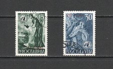 T2897 Yougoslavie/Trieste 1953 Nations Unies Surcharge courte 2v Utilisé