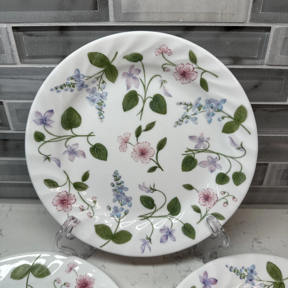 Pratos florais para salada/pão/sobremesa Corelle Delicate Array 7,25” EUA~UEC~Conjunto de 6 - Imagem 3 de 4